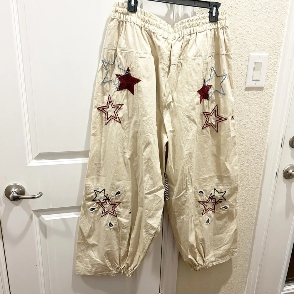 NWT Free People Aria Western Star Embroidered Pull On Pants - Picture 7 of 7